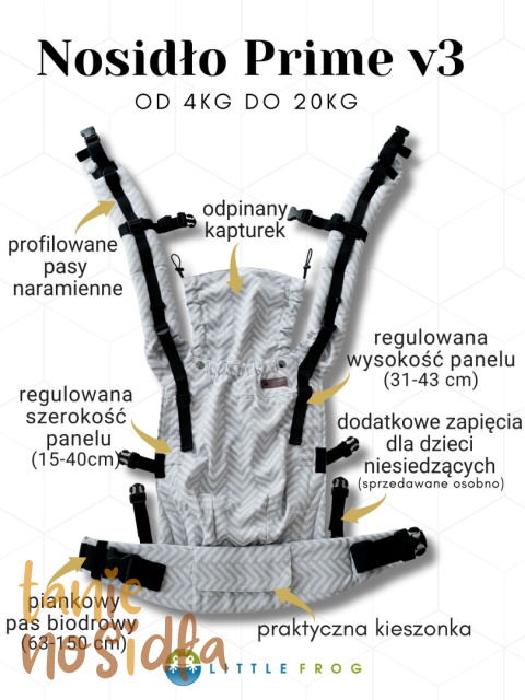 Nosidło klamrowe Little Frog Prime v3 Nosidło klamrowe Little Frog Prime v3