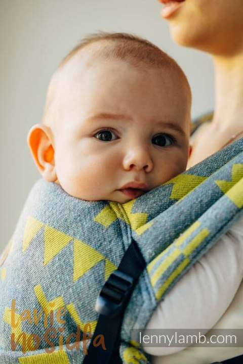 Nosidełko LennyLight z tkaniny żakardowej, rozmiar standard (37% bawełna czesana, 28% wełna merino, 23% jedwab noil, 8% jedwab m