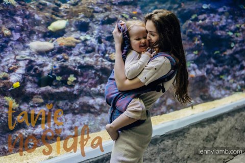 Nosidełko LennyPreschool z tkaniny żakardowej 100% bawełna, rozmiar preschool - ROSZPUNKA - SWIRL