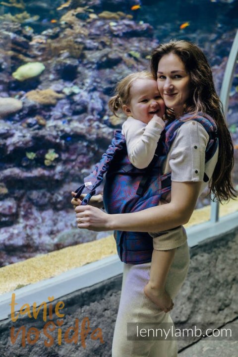 Nosidełko LennyPreschool z tkaniny żakardowej 100% bawełna, rozmiar preschool - ROSZPUNKA - SWIRL