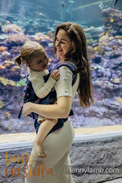 Nosidełko LennyPreschool z tkaniny żakardowej 100% bawełna, rozmiar preschool - ROSZPUNKA - SWIRL