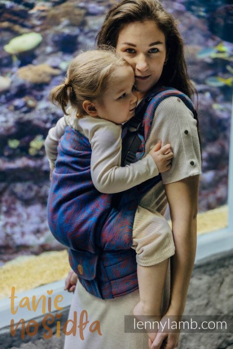 Nosidełko LennyPreschool z tkaniny żakardowej 100% bawełna, rozmiar preschool - ROSZPUNKA - SWIRL