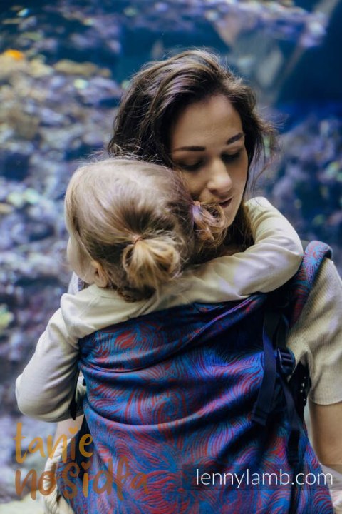 Nosidełko LennyPreschool z tkaniny żakardowej 100% bawełna, rozmiar preschool - ROSZPUNKA - SWIRL