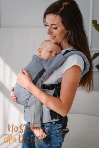 KAVKA multi-age PRO / ink twill bamboo - nosidełko regulowane klamrowe, 50% bawełna/50% wiskoza bambusowa