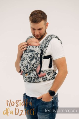 Nosidełko LennyLight z tkaniny żakardowej 100% bawełna , rozmiar standard - CLOCKWORK - FIT IT