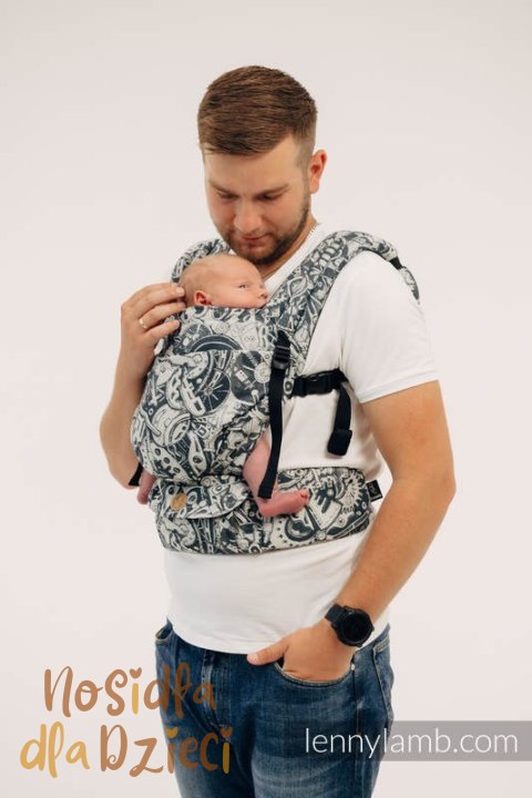Nosidełko LennyLight z tkaniny żakardowej 100% bawełna , rozmiar standard - CLOCKWORK - FIT IT Nosidełko LennyLight z tkaniny żakardowej 100% bawełna , rozmiar standard - CLOCKWORK - FIT IT