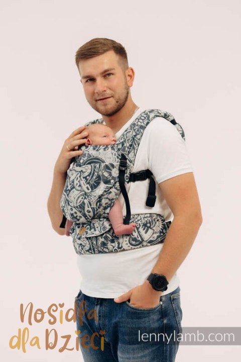Nosidełko LennyLight z tkaniny żakardowej 100% bawełna , rozmiar standard - CLOCKWORK - FIT IT Nosidełko LennyLight z tkaniny żakardowej 100% bawełna , rozmiar standard - CLOCKWORK - FIT IT
