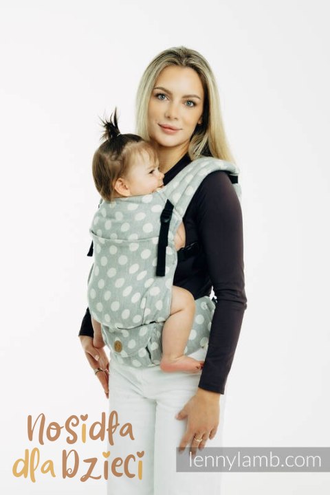 Nosidełko LennyLight z tkaniny żakardowej 100% bawełna , rozmiar standard - POLKA DOTS - PLOP