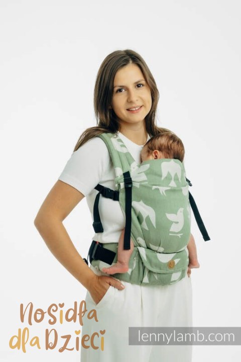 Nosidełko LennyLight z tkaniny żakardowej (80% bawełna, 20% lyocell) , rozmiar standard - BIRDY - FLY HIGH