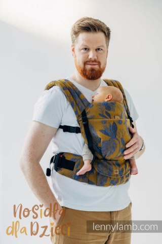 Nosidełko LennyLight z tkaniny żakardowej, rozmiar standard (45% jedwab tussah, 32% bawełna czesana, 19% wełna merino, 4% kaszmi