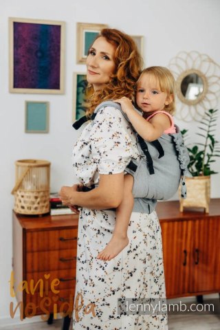 Nosidełko LennyPreschool z tkaniny skośno-krzyżowej 100% bawełna, rozmiar preschool - ICEBERG