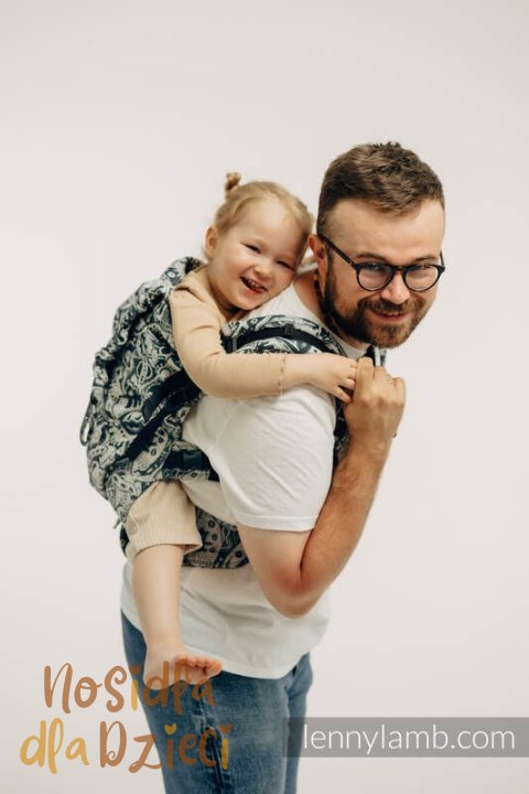 Nosidełko LennyPreschool z tkaniny żakardowej 100% bawełna, rozmiar preschool - CLOCKWORK - FIT IT Nosidełko LennyPreschool z tkaniny żakardowej 100% bawełna, rozmiar preschool - CLOCKWORK - FIT IT