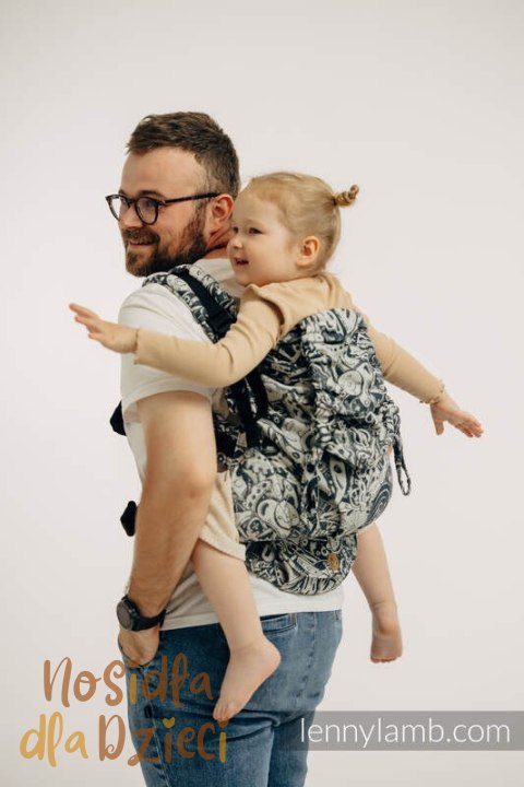 Nosidełko LennyPreschool z tkaniny żakardowej 100% bawełna, rozmiar preschool - CLOCKWORK - FIT IT Nosidełko LennyPreschool z tkaniny żakardowej 100% bawełna, rozmiar preschool - CLOCKWORK - FIT IT