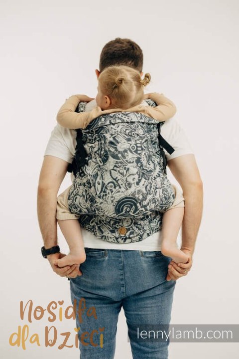 Nosidełko LennyPreschool z tkaniny żakardowej 100% bawełna, rozmiar preschool - CLOCKWORK - FIT IT Nosidełko LennyPreschool z tkaniny żakardowej 100% bawełna, rozmiar preschool - CLOCKWORK - FIT IT
