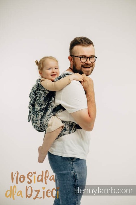 Nosidełko LennyPreschool z tkaniny żakardowej 100% bawełna, rozmiar preschool - CLOCKWORK - FIT IT Nosidełko LennyPreschool z tkaniny żakardowej 100% bawełna, rozmiar preschool - CLOCKWORK - FIT IT