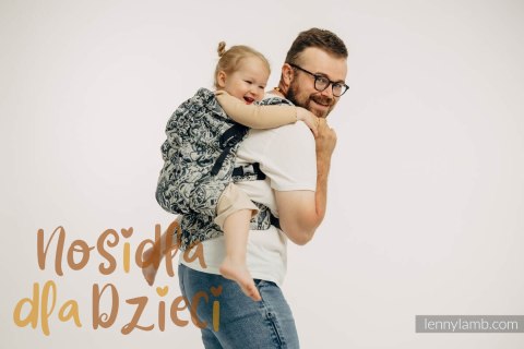 Nosidełko LennyPreschool z tkaniny żakardowej 100% bawełna, rozmiar preschool - CLOCKWORK - FIT IT Nosidełko LennyPreschool z tkaniny żakardowej 100% bawełna, rozmiar preschool - CLOCKWORK - FIT IT