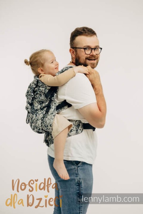 Nosidełko LennyPreschool z tkaniny żakardowej 100% bawełna, rozmiar preschool - CLOCKWORK - FIT IT Nosidełko LennyPreschool z tkaniny żakardowej 100% bawełna, rozmiar preschool - CLOCKWORK - FIT IT