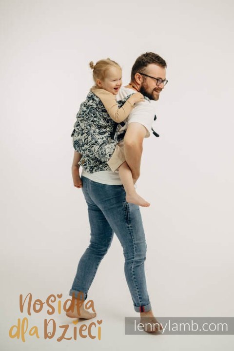 Nosidełko LennyPreschool z tkaniny żakardowej 100% bawełna, rozmiar preschool - CLOCKWORK - FIT IT Nosidełko LennyPreschool z tkaniny żakardowej 100% bawełna, rozmiar preschool - CLOCKWORK - FIT IT