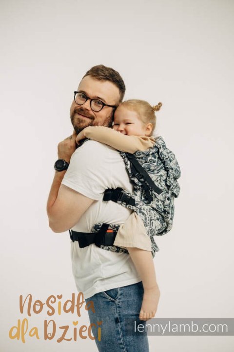 Nosidełko LennyPreschool z tkaniny żakardowej 100% bawełna, rozmiar preschool - CLOCKWORK - FIT IT Nosidełko LennyPreschool z tkaniny żakardowej 100% bawełna, rozmiar preschool - CLOCKWORK - FIT IT