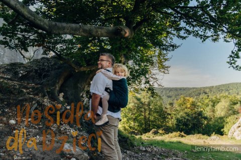 Nosidełko LennyPreschool z tkaniny żakardowej (63% bawełna, 37% wełna merino), rozmiar preschool - ZEBRA - SAVANNA (drugi gatun