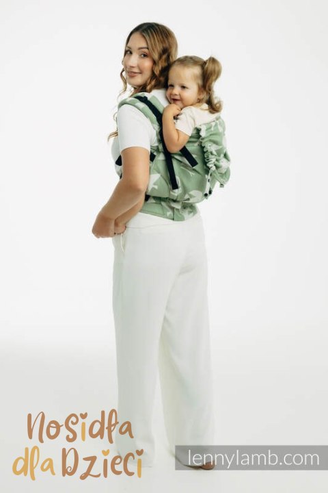 Nosidełko LennyPreschool z tkaniny żakardowej (80% bawełna, 20% lyocell), rozmiar preschool - BIRDY - FLY HIGH