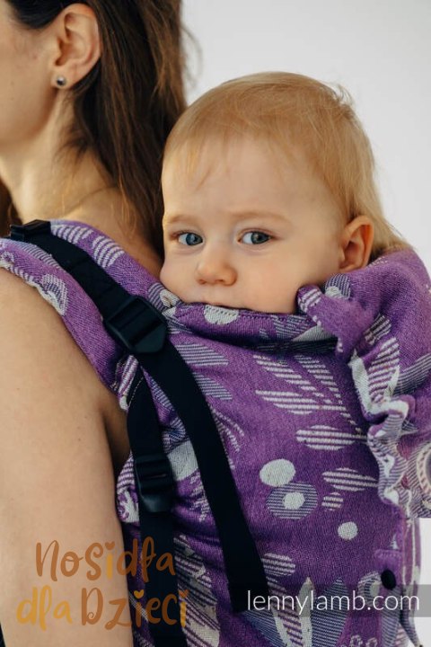 Nosidełko LennyPreschool z tkaniny żakardowej, rozmiar preschool (39% wełna merino, 28% bawełna czesana, 23% len, 10% jedwab tu