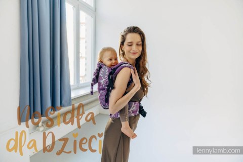 Nosidełko LennyPreschool z tkaniny żakardowej, rozmiar preschool (39% wełna merino, 28% bawełna czesana, 23% len, 10% jedwab tu