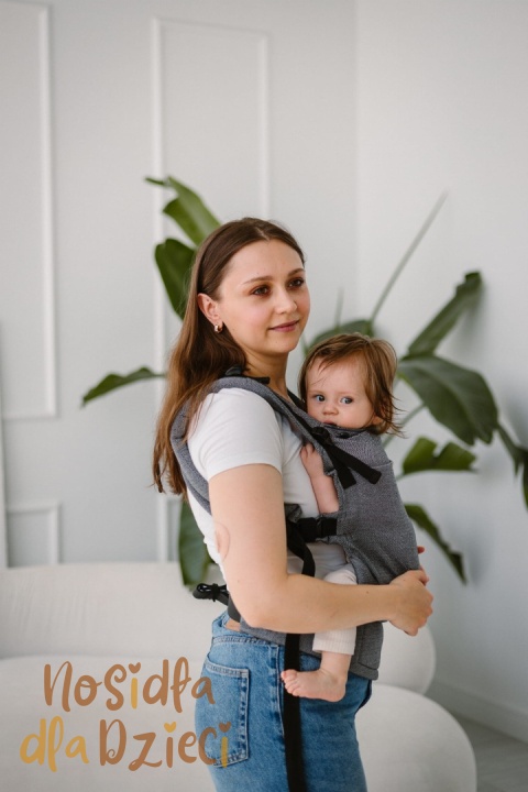 KAVKA multi-age PRO / ink twill bamboo - nosidełko regulowane klamrowe, 50% bawełna/50% wiskoza bambusowa