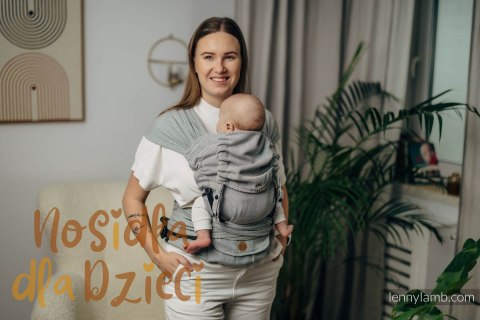 Moje Pierwsze Nosidełko LennyHybrid Half Buckle, splot jodełkowy, 100% bawełna , rozmiar standard - MAŁA JODEŁKA SZARA (drugi ga