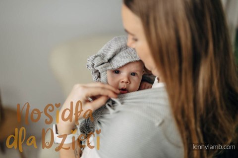 Moje Pierwsze Nosidełko LennyHybrid Half Buckle, splot jodełkowy, 100% bawełna , rozmiar standard - MAŁA JODEŁKA SZARA (drugi ga