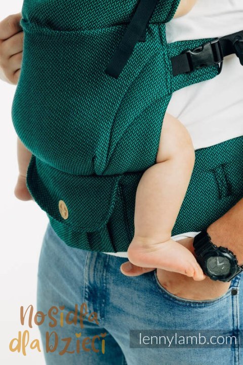 Moje Pierwsze Nosidełko LennyUpGrade PRO, splot jodełkowy, 100% bawełna , rozmiar standard - SZMARAGD