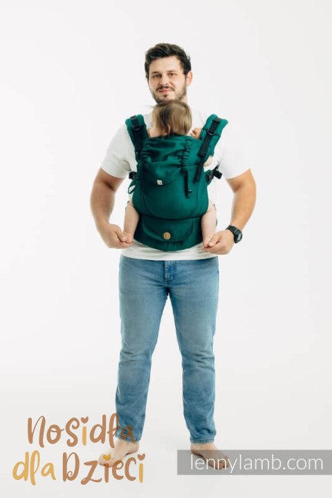 Moje Pierwsze Nosidełko LennyUpGrade PRO, splot jodełkowy, 100% bawełna , rozmiar standard - SZMARAGD