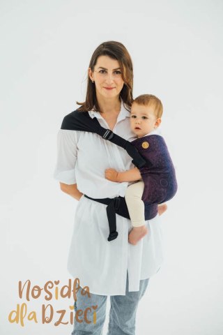 Nosidełko LennyHip (1/2 Nosidełka LennyTwin) z tkaniny żakardowej 100% bawełna, rozmiar standard - DZIKIE WINO - BOUQUET (drugi 