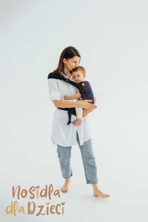 Nosidełko LennyHip (1/2 Nosidełka LennyTwin) z tkaniny żakardowej 100% bawełna, rozmiar standard - DZIKIE WINO - BOUQUET (drugi 