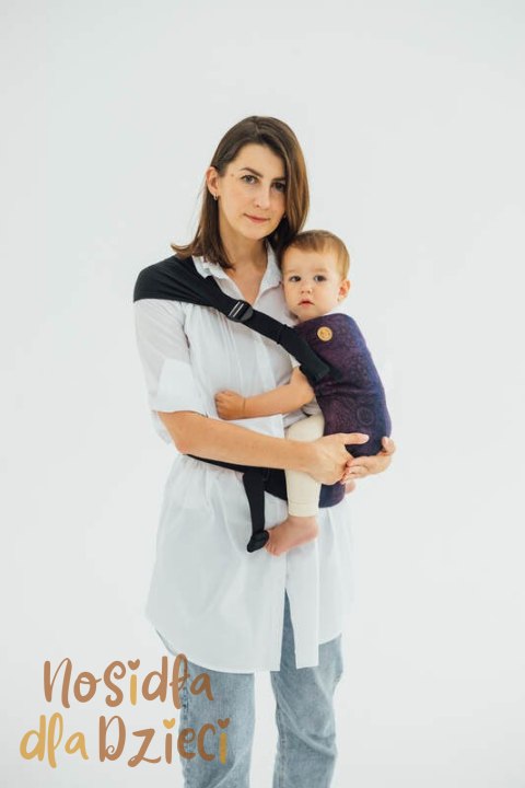 Nosidełko LennyHip (1/2 Nosidełka LennyTwin) z tkaniny żakardowej 100% bawełna, rozmiar standard - DZIKIE WINO - BOUQUET (drugi 