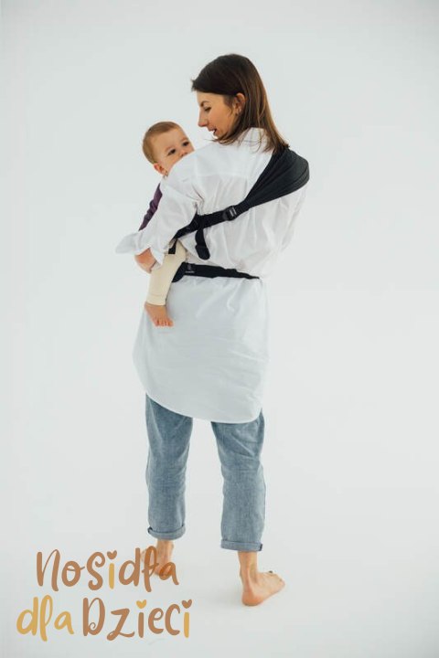 Nosidełko LennyHip (1/2 Nosidełka LennyTwin) z tkaniny żakardowej 100% bawełna, rozmiar standard - DZIKIE WINO - BOUQUET (drugi 