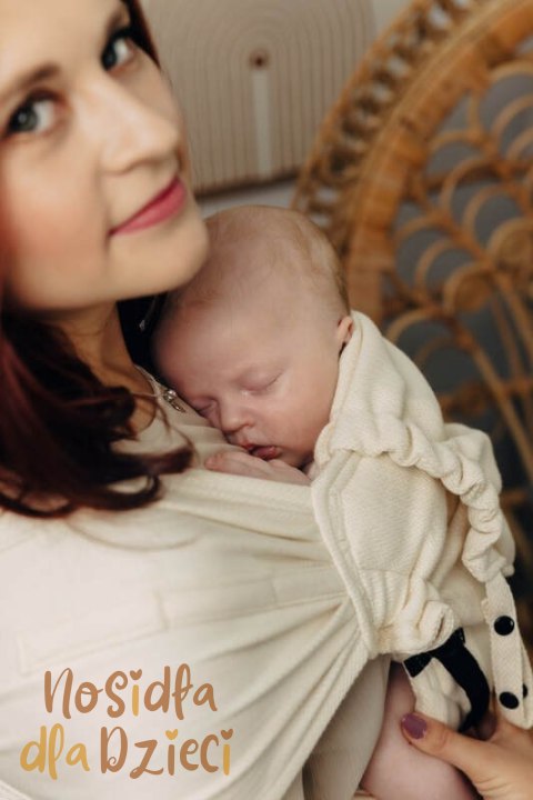 Nosidełko LennyHybrid Half Buckle, splot jodełkowy, 100% bawełna , rozmiar standard - MAŁA JODEŁKA LUCE (drugi gatunek)