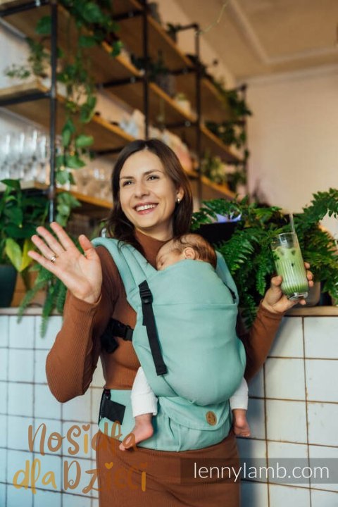 Nosidełko LennyLight z tkaniny skośno-krzyżowej, 100% bawełna , rozmiar standard - MATCHA