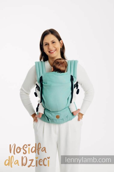 Nosidełko LennyLight z tkaniny skośno-krzyżowej, 100% bawełna , rozmiar standard - MATCHA