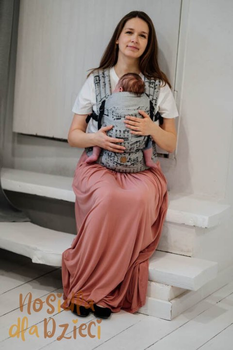 Nosidełko LennyLight z tkaniny żakardowej 100% bawełna , rozmiar standard - MELODY - POLONAISE