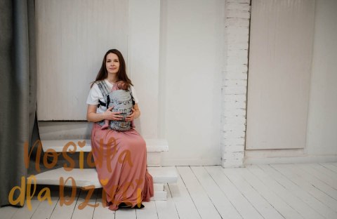 Nosidełko LennyLight z tkaniny żakardowej 100% bawełna , rozmiar standard - MELODY - POLONAISE