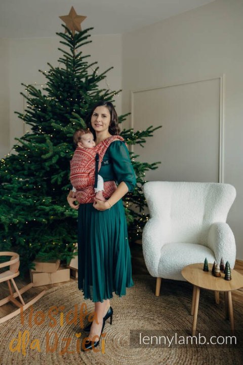 Nosidełko LennyLight z tkaniny żakardowej 100% bawełna , rozmiar standard - PAWI OGON - HOLIDAY