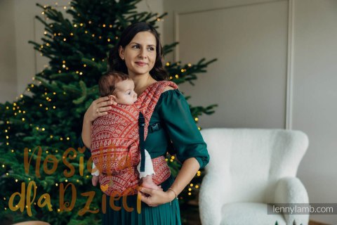 Nosidełko LennyLight z tkaniny żakardowej 100% bawełna , rozmiar standard - PAWI OGON - HOLIDAY