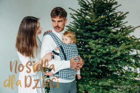 Nosidełko LennyLight z tkaniny żakardowej (44% bawełna, 32% jedwab, 24% wiskoza bambusowa), rozmiar standard - PATA DE GALLO - P