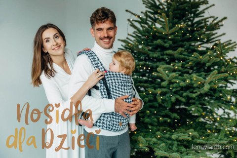 Nosidełko LennyLight z tkaniny żakardowej (44% bawełna, 32% jedwab, 24% wiskoza bambusowa), rozmiar standard - PATA DE GALLO - P