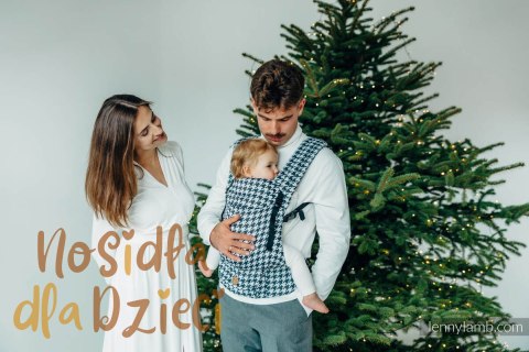 Nosidełko LennyLight z tkaniny żakardowej (44% bawełna, 32% jedwab, 24% wiskoza bambusowa), rozmiar standard - PATA DE GALLO - P