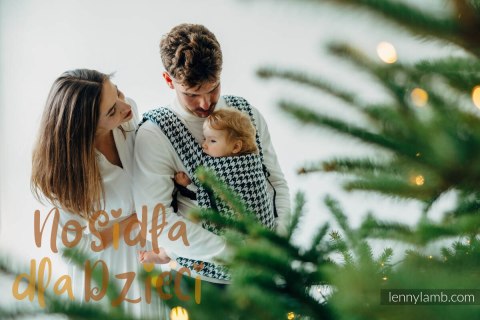 Nosidełko LennyLight z tkaniny żakardowej (44% bawełna, 32% jedwab, 24% wiskoza bambusowa), rozmiar standard - PATA DE GALLO - P