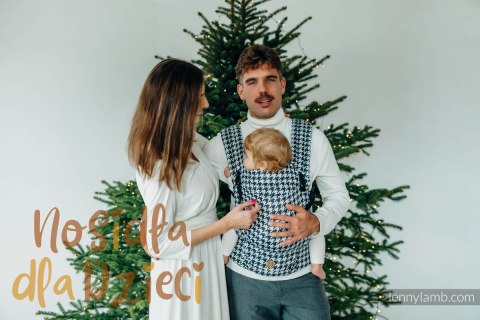 Nosidełko LennyLight z tkaniny żakardowej (44% bawełna, 32% jedwab, 24% wiskoza bambusowa), rozmiar standard - PATA DE GALLO - P