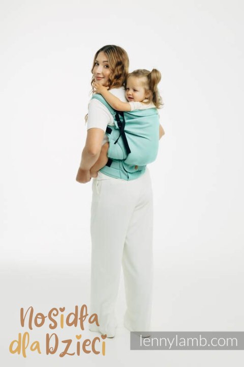 Nosidełko LennyPreschool z tkaniny skośno-krzyżowej 100% bawełna, rozmiar preschool - MATCHA