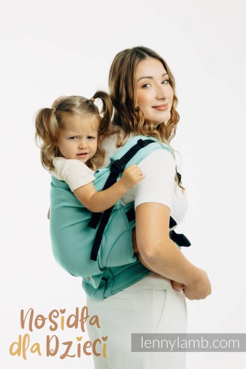 Nosidełko LennyPreschool z tkaniny skośno-krzyżowej 100% bawełna, rozmiar preschool - MATCHA